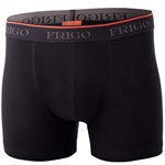 Frigo Boxer 1-1101. En klassisk boksershort model. Findes i sort og hvid med røde detaljer i elastikken og i Frigo løsningen.Indeholder den pate...