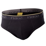 Frigo Brief 1-3101. En moderne model uden ben. Findes i sort og hvid med gule detaljer i elastikken og i Frigo løsningen.Indeholder den patenter...